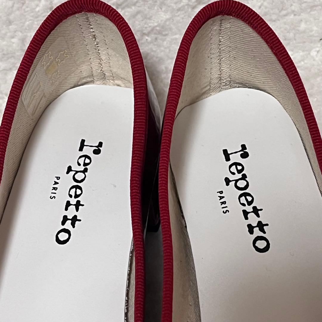 【Repetto】美品 Camille バレエシューズ エナメル レッド