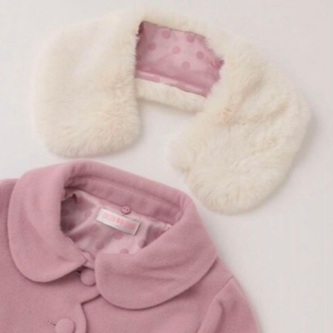 メゾピアノ スカラップウールコート　130