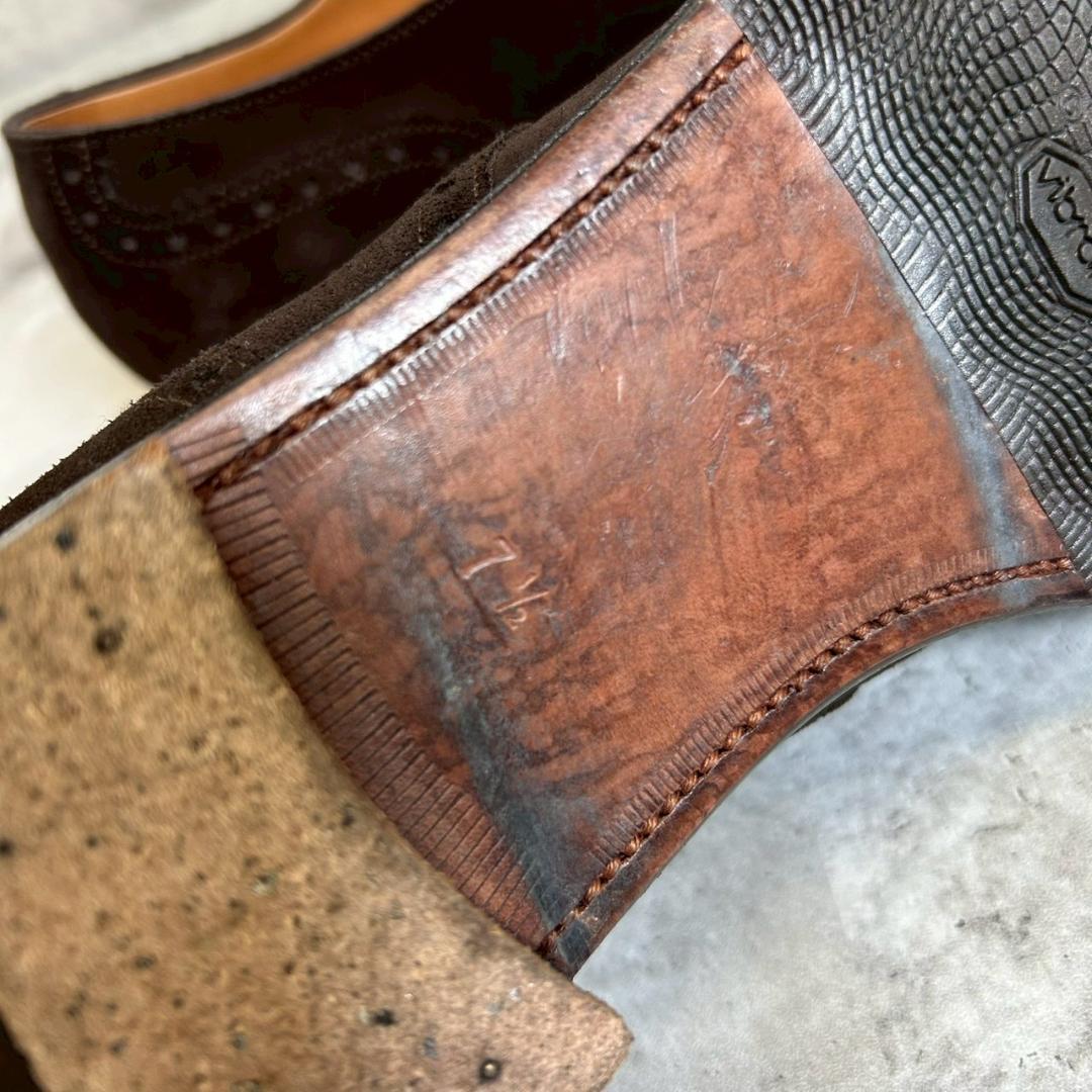 タマヤフットウェア ウィングチップ スウェードシューズ 7.5 RG330