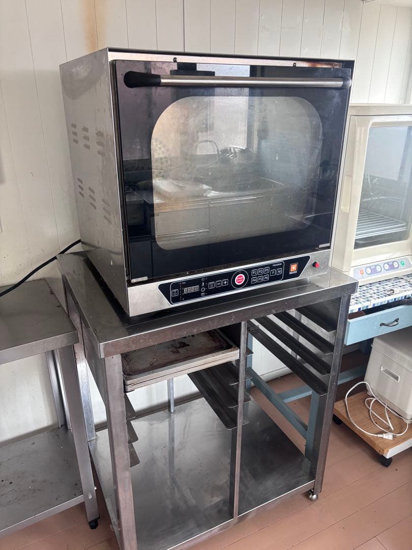 レマコム ベーカリーオーブン RCOS-4E＋専用架台 天板8枚付 動作品