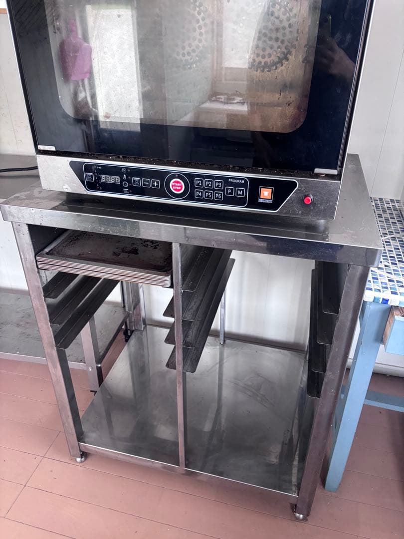 レマコム ベーカリーオーブン RCOS-4E＋専用架台 天板8枚付 動作品