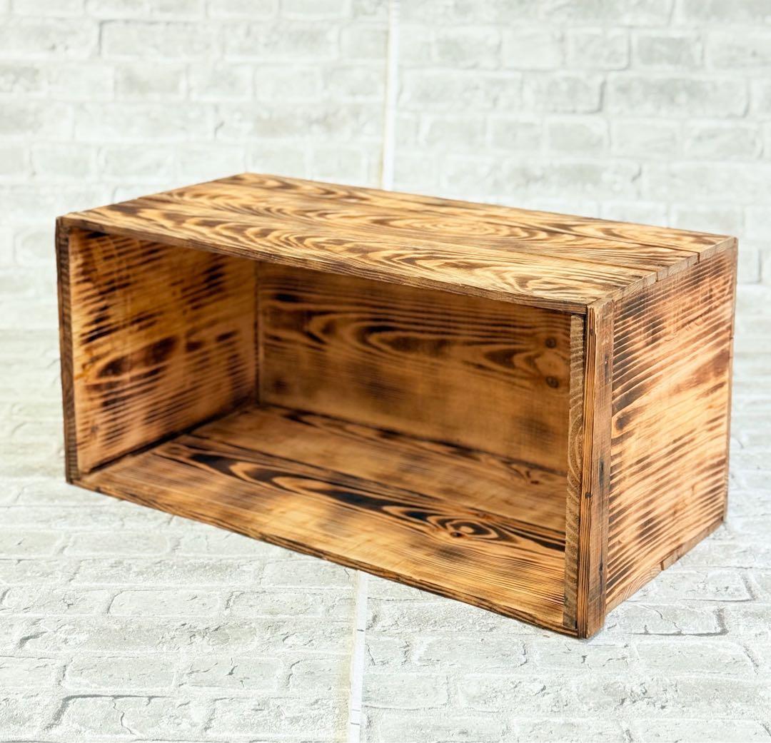 【シンさま専用ページ】りんご箱収納ラック 焦げ目加工　6箱