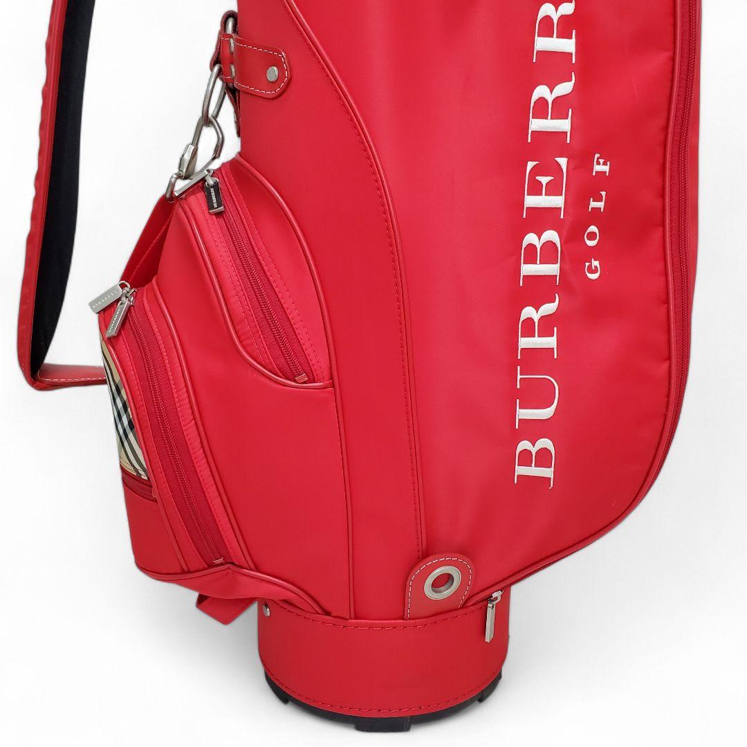 希少 BURBERRY キャディバッグ レッド