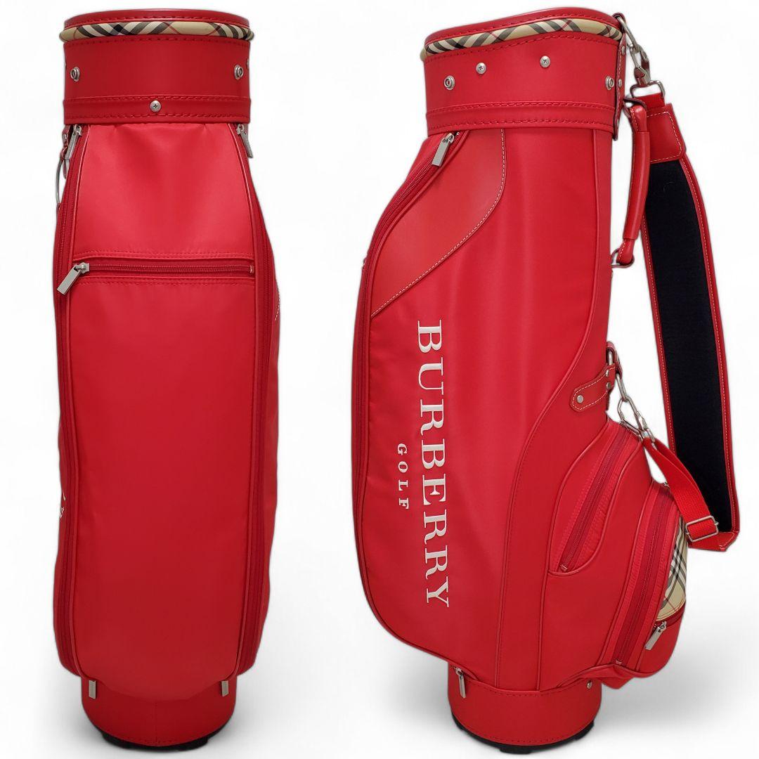 希少 BURBERRY キャディバッグ レッド