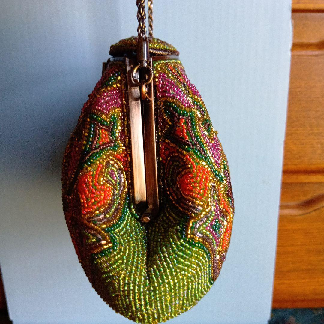 ビーズバッグ　レトロ　フォーマルバッグ