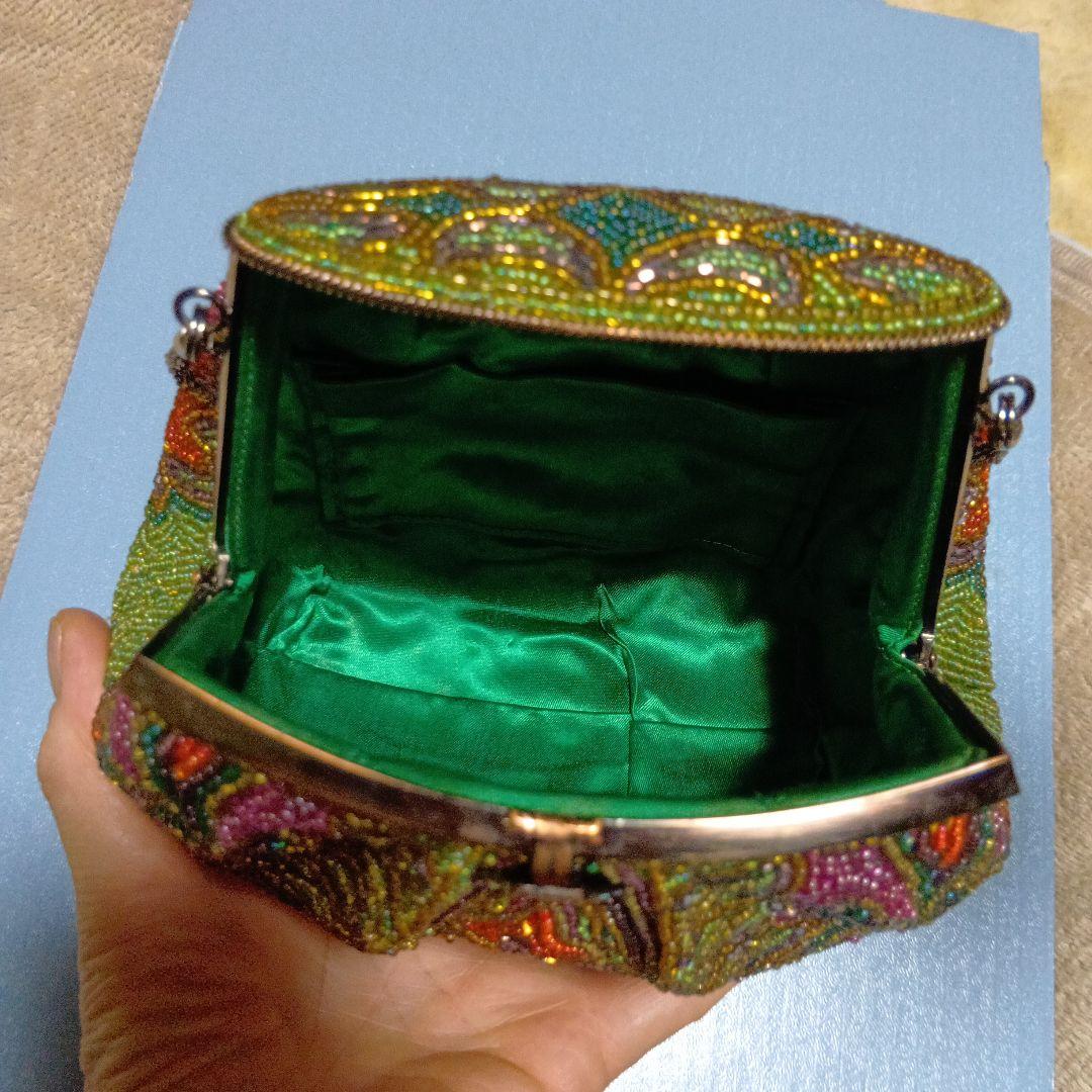 ビーズバッグ　レトロ　フォーマルバッグ