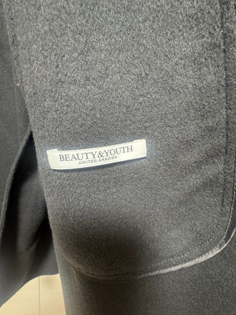 BEAUTY&YOUTH リバー ポンチョコート M ダークグレー