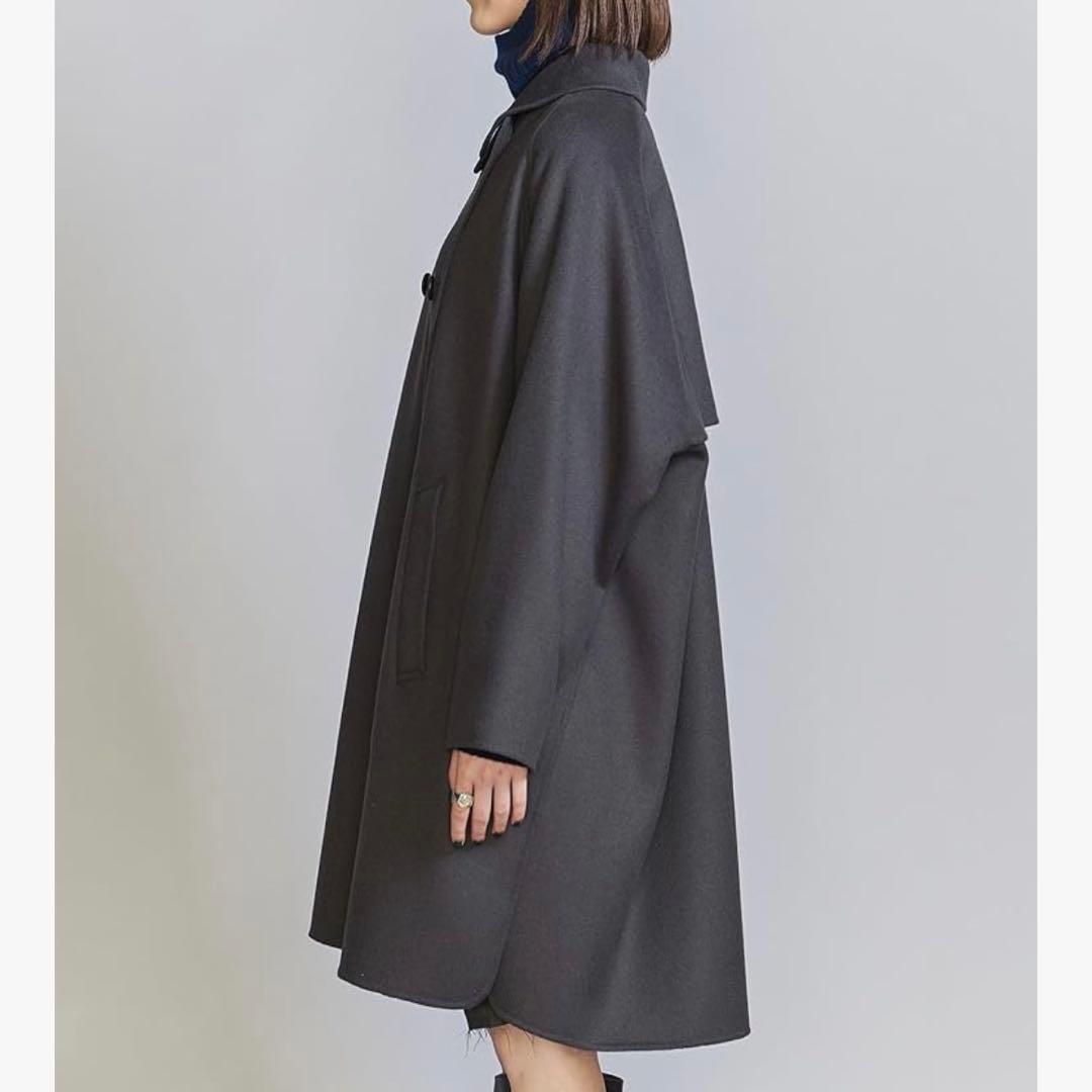 BEAUTY&YOUTH リバー ポンチョコート M ダークグレー