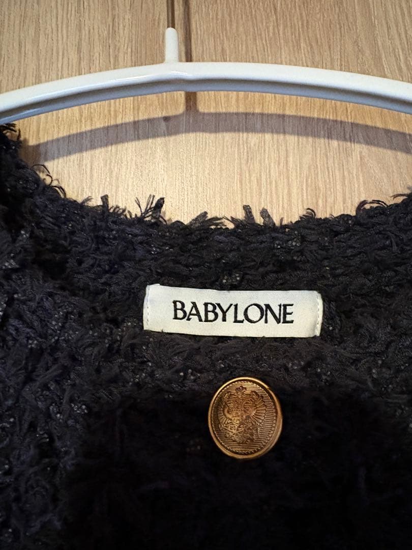 【美品】ツイードニットジャケット BABYLONE バビロン