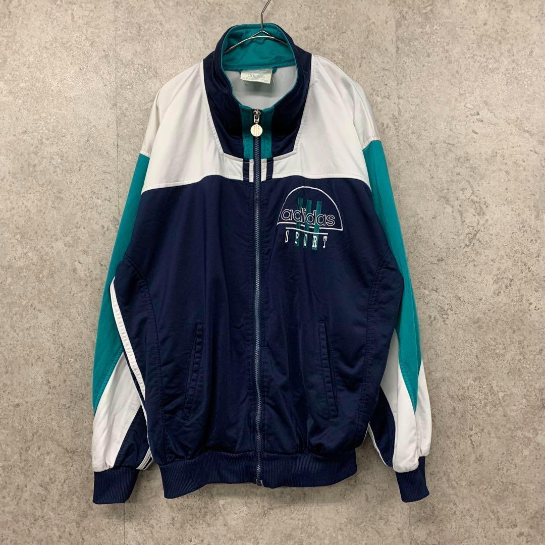 【レアL☆EU輸入90s】アディダス トレフォイル両面刺繍トラックジャケット