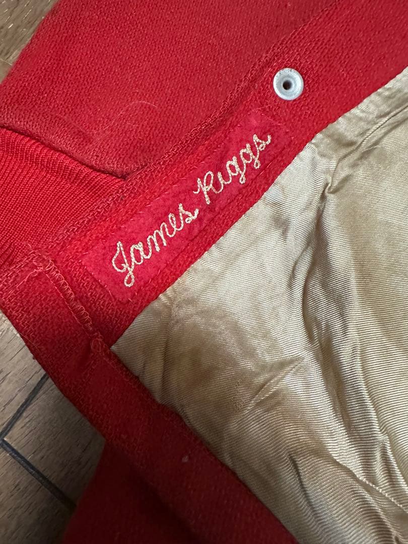 70’s スタジャン アワードジャケット　ヴィンテージ usa 襟付き裾リブ無し