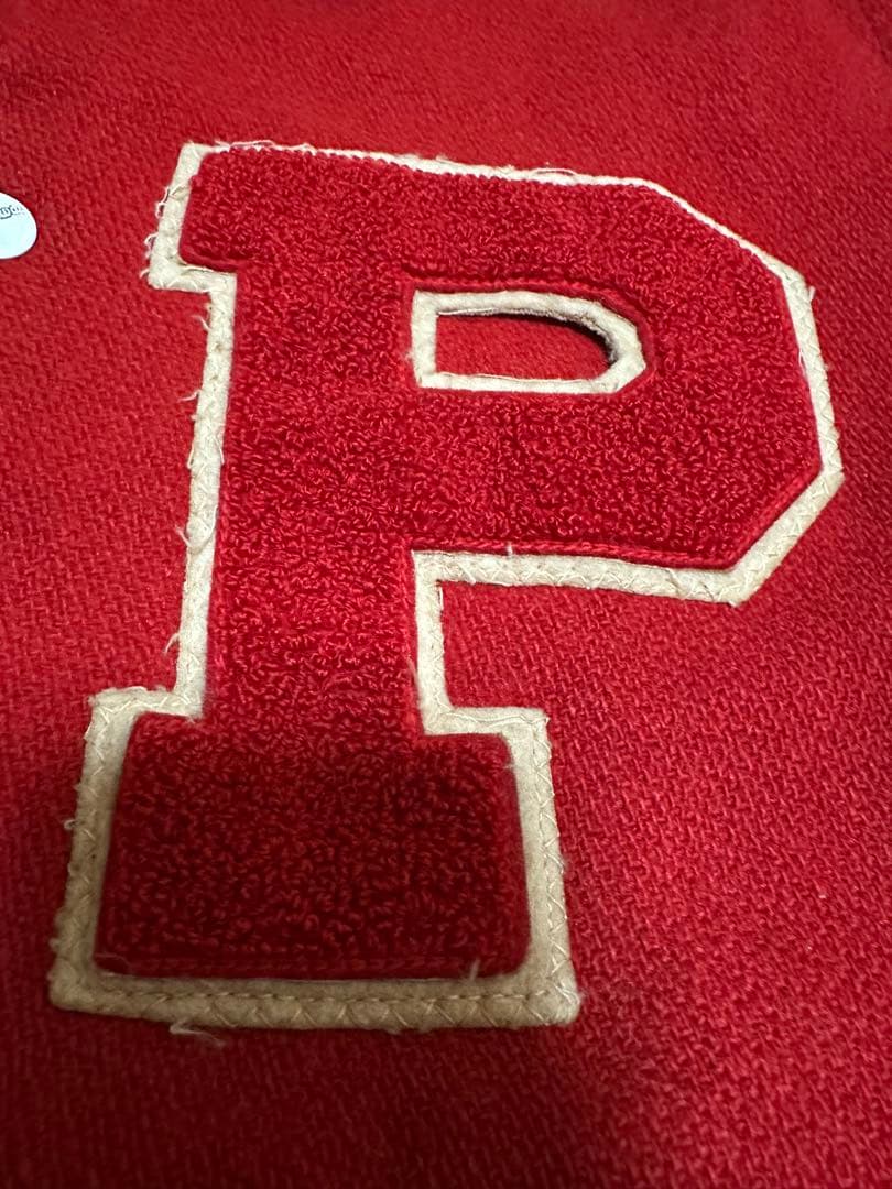 70’s スタジャン アワードジャケット　ヴィンテージ usa 襟付き裾リブ無し