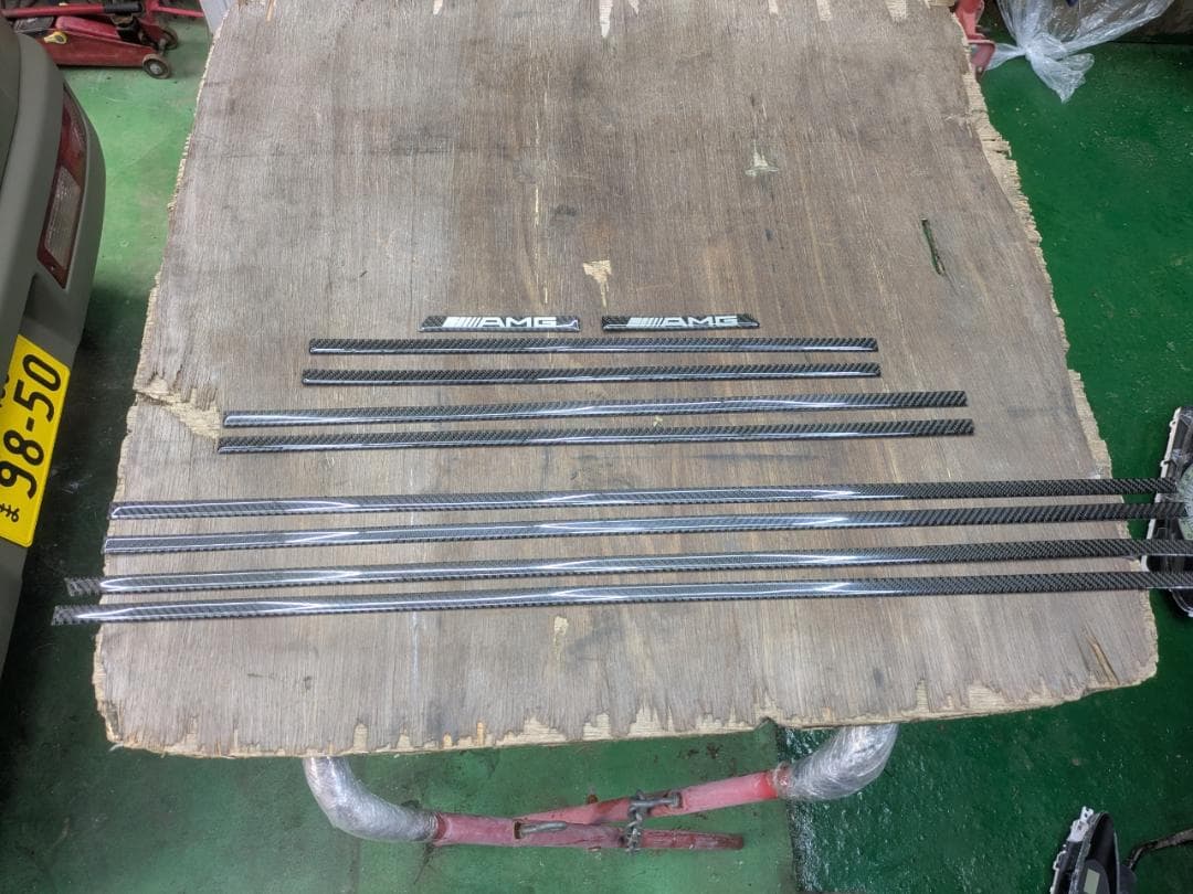 ベンツ W463 Gクラス サイドモール カーボンルック 10点 1台分