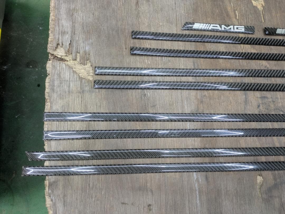 ベンツ W463 Gクラス サイドモール カーボンルック 10点 1台分