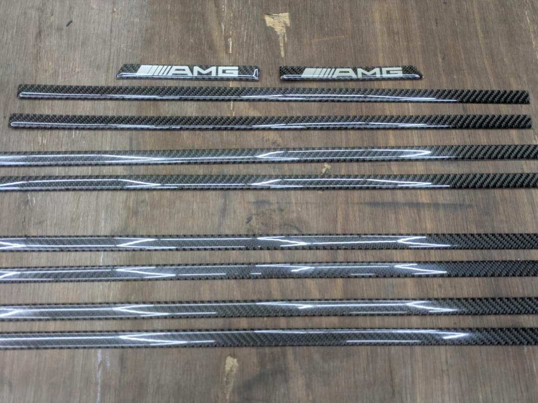 ベンツ W463 Gクラス サイドモール カーボンルック 10点 1台分