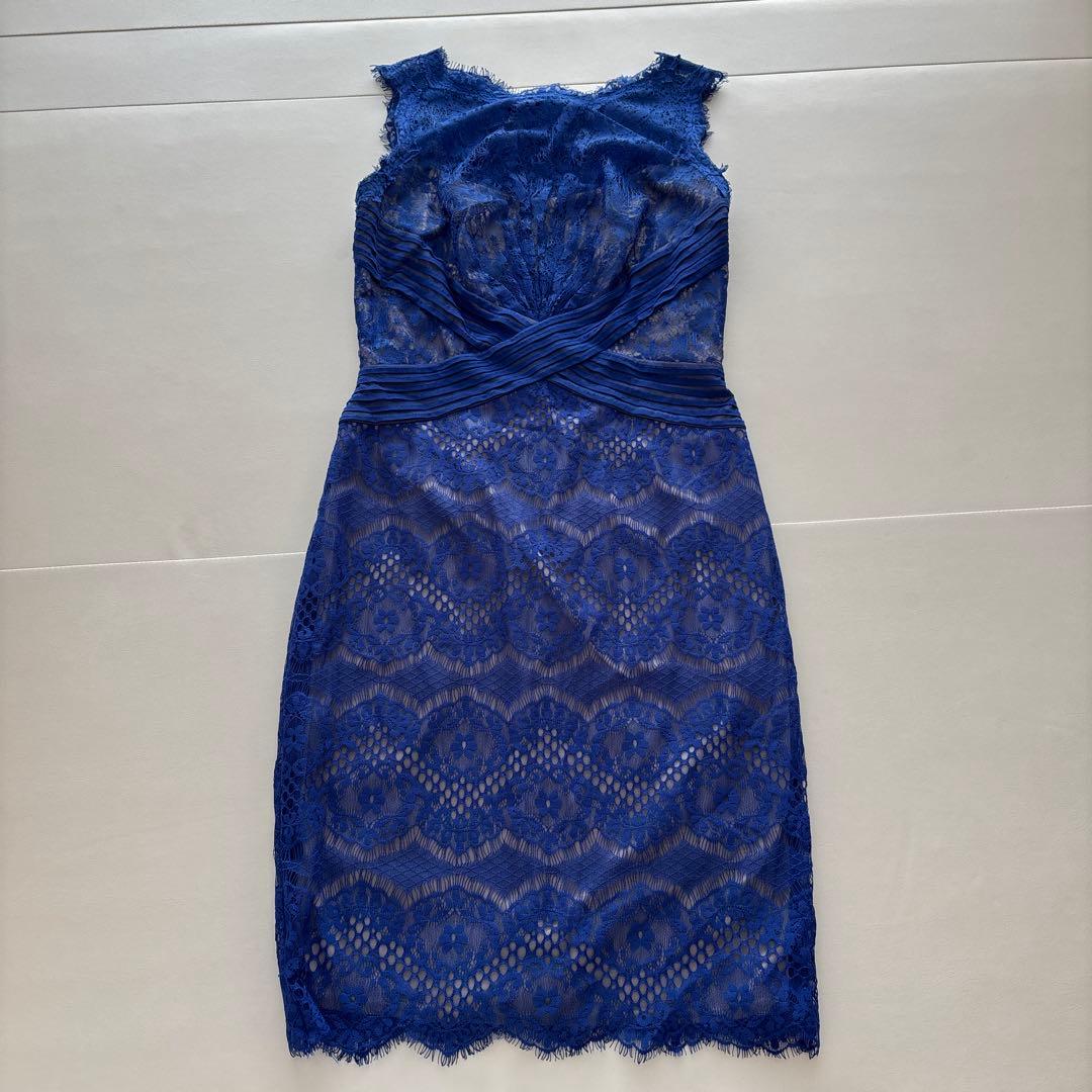 TADASHI SHOJ ロイヤルブルー　レースワンピース