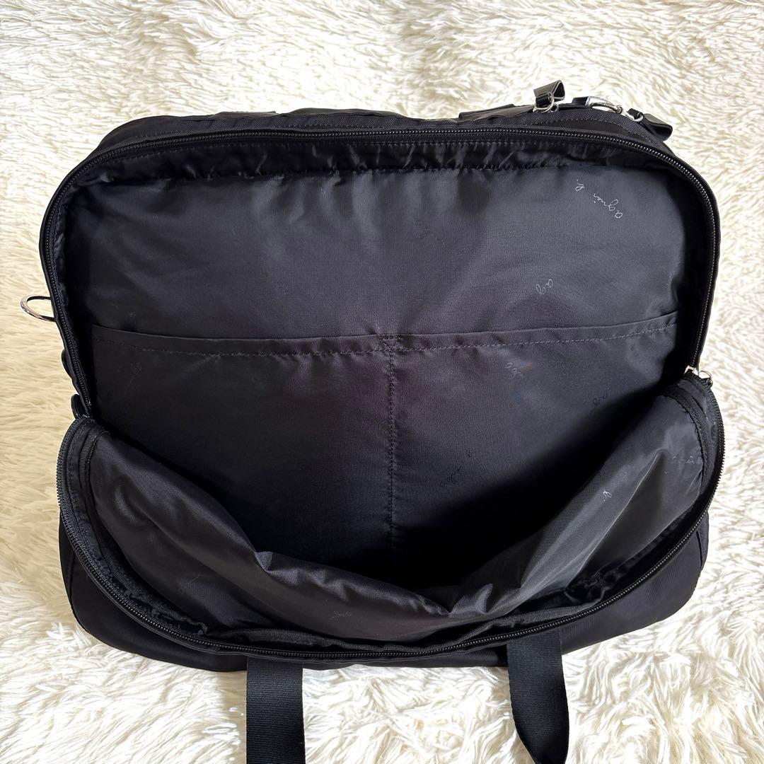 美品✨アニエスベー ボヤージュ ボストンバッグ 2way 南京錠 ナイロン 黒