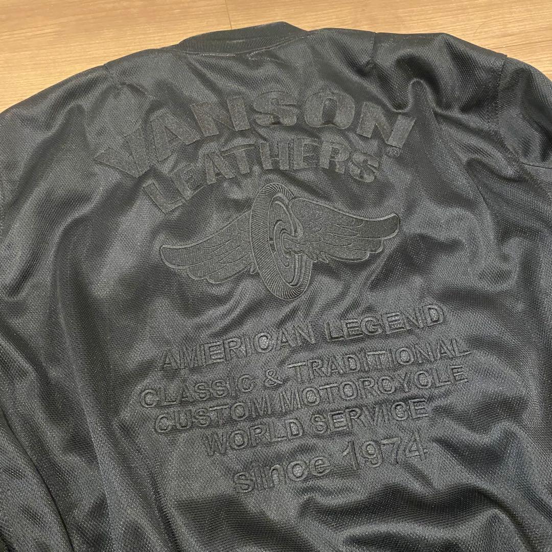 春夏 VANSON メッシュ ジャケット ブラック vs578rs XL MA1