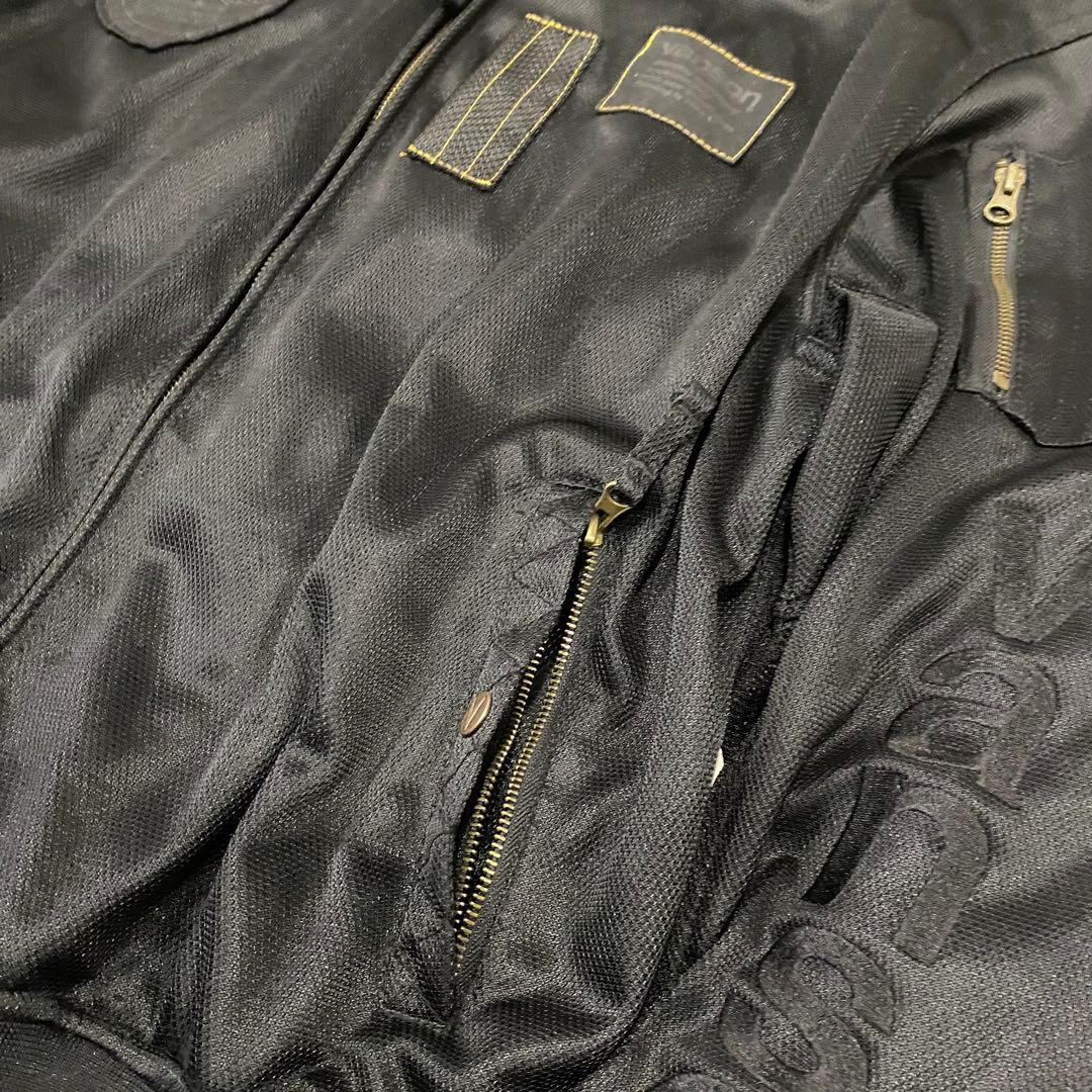 春夏 VANSON メッシュ ジャケット ブラック vs578rs XL MA1