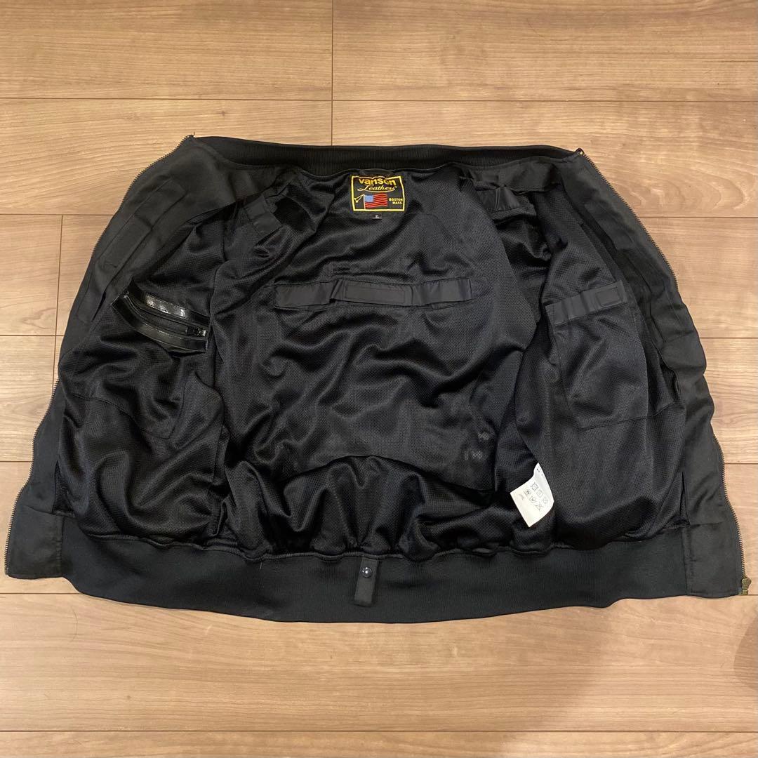 春夏 VANSON メッシュ ジャケット ブラック vs578rs XL MA1