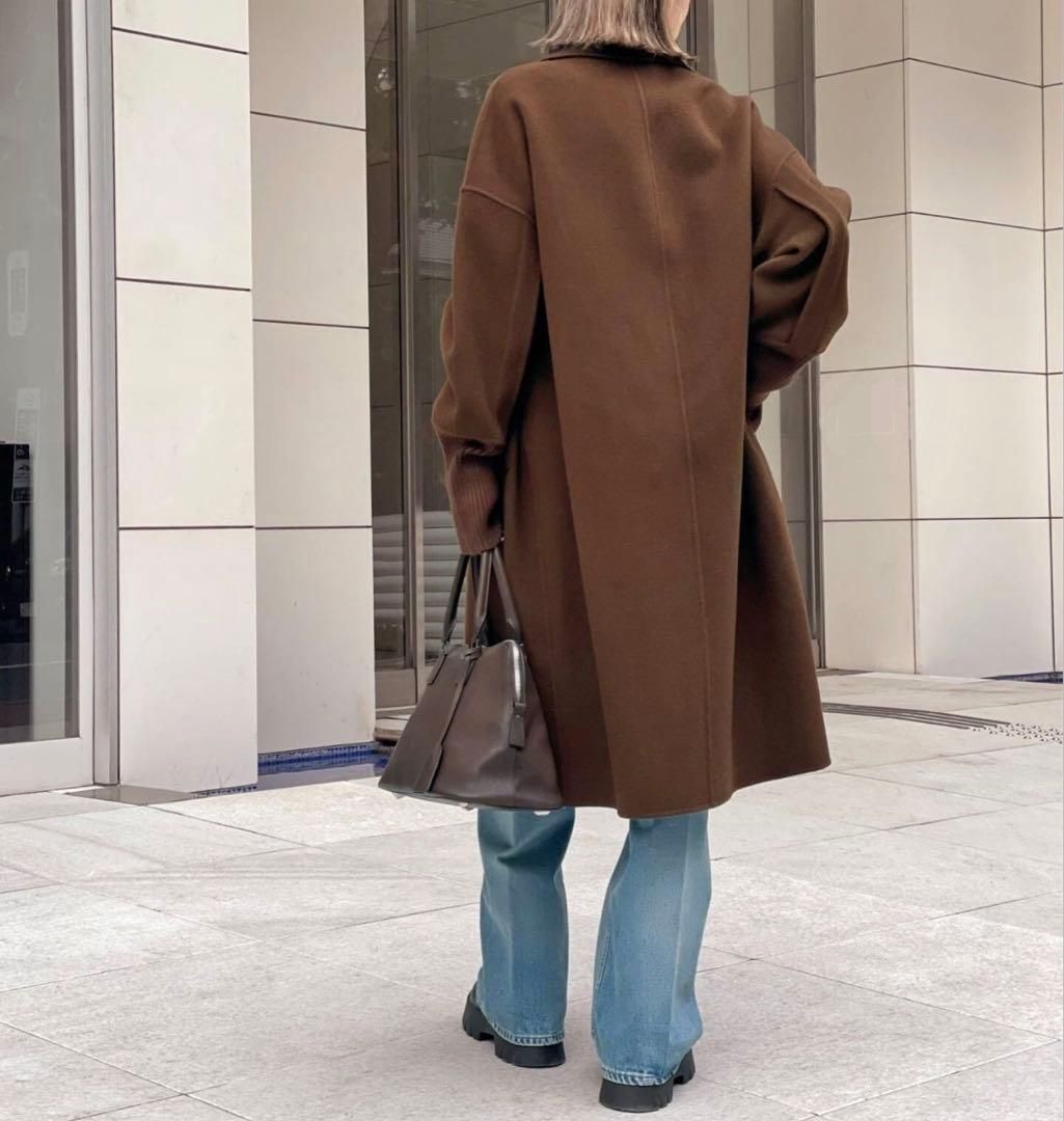 ★美品★ 【LOU ANDREA/ルーアンドレア】 RIB WOOL COAT