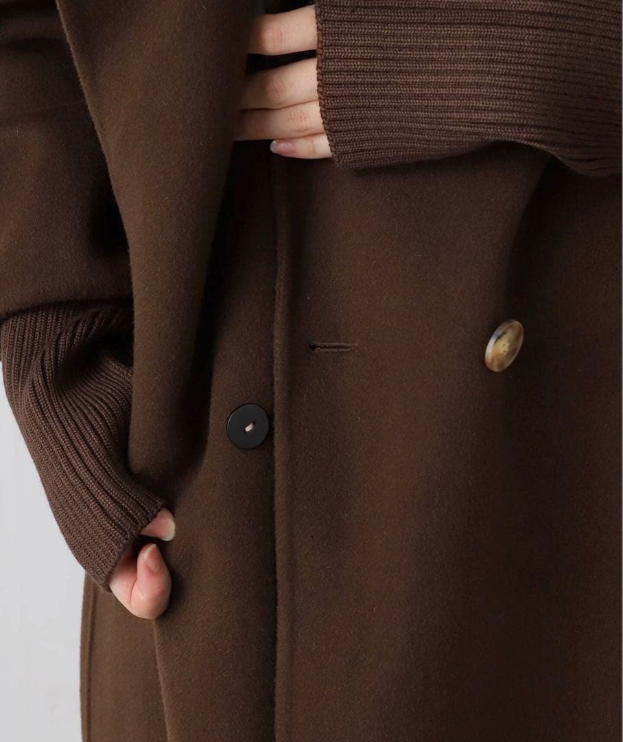 ★美品★ 【LOU ANDREA/ルーアンドレア】 RIB WOOL COAT