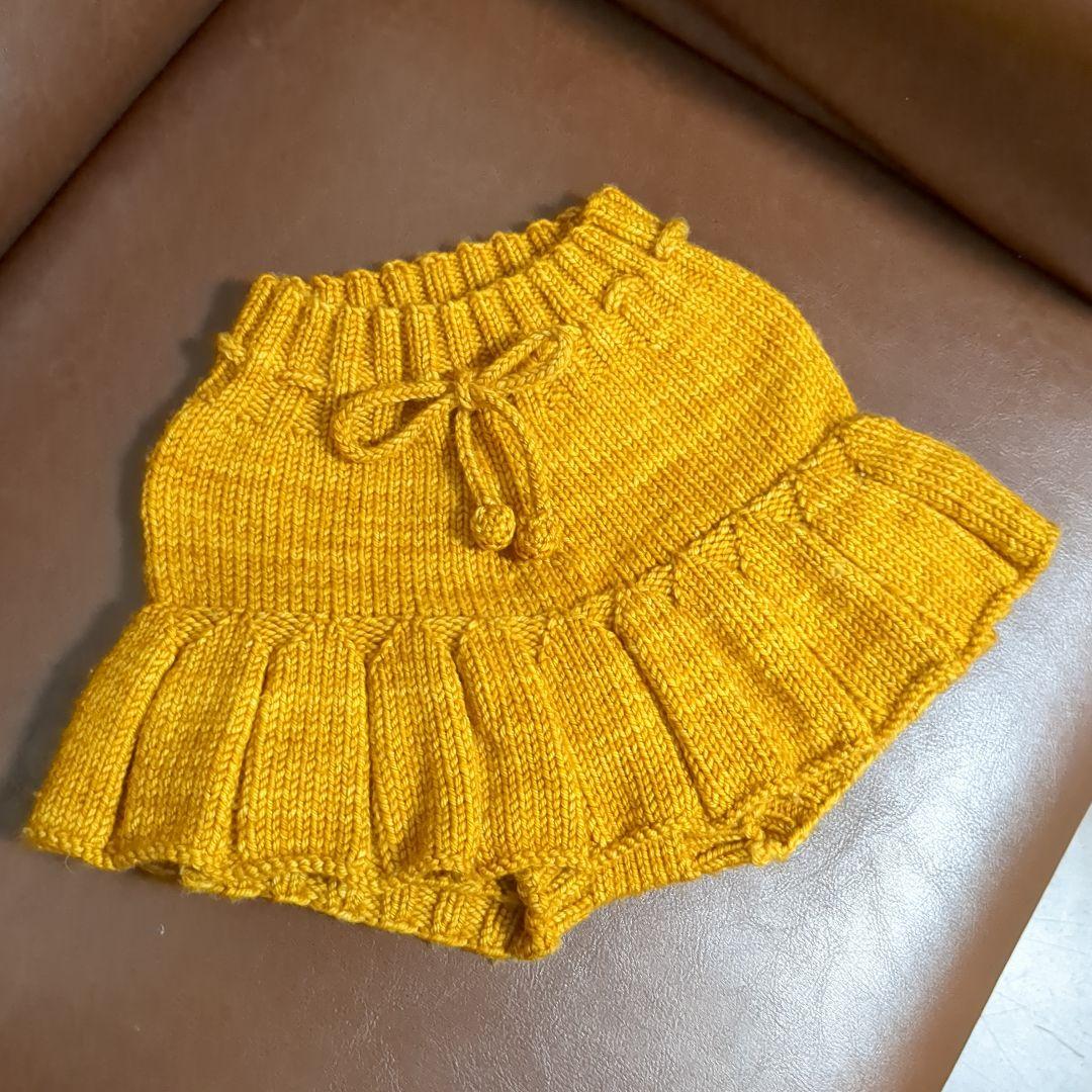 Misha&Puff マスタードニットフリルスカート