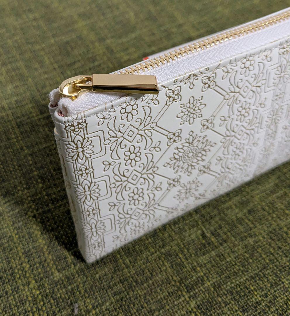 【新品未使用】友禅文庫　長財布　L字ファスナー　ゴールド