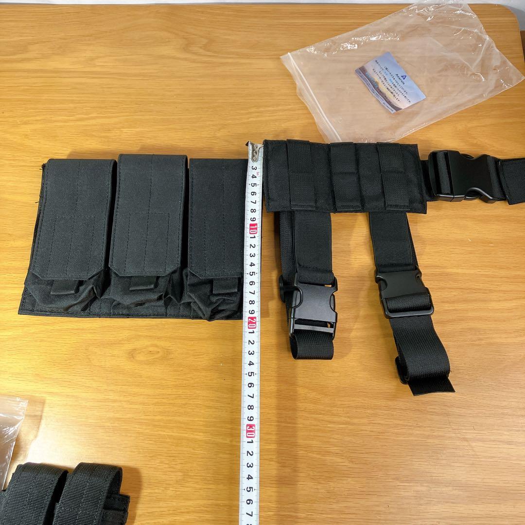 Azarxis サバゲー タクティカルベルト ポーチ多数セット 黒