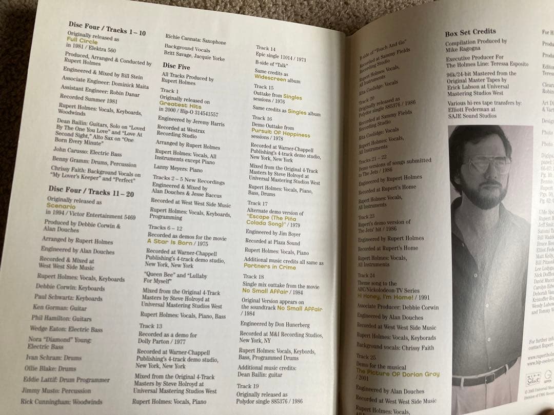 【リマスター 5CD BOX】RUPERT HOLMES ルパート・ホームズ