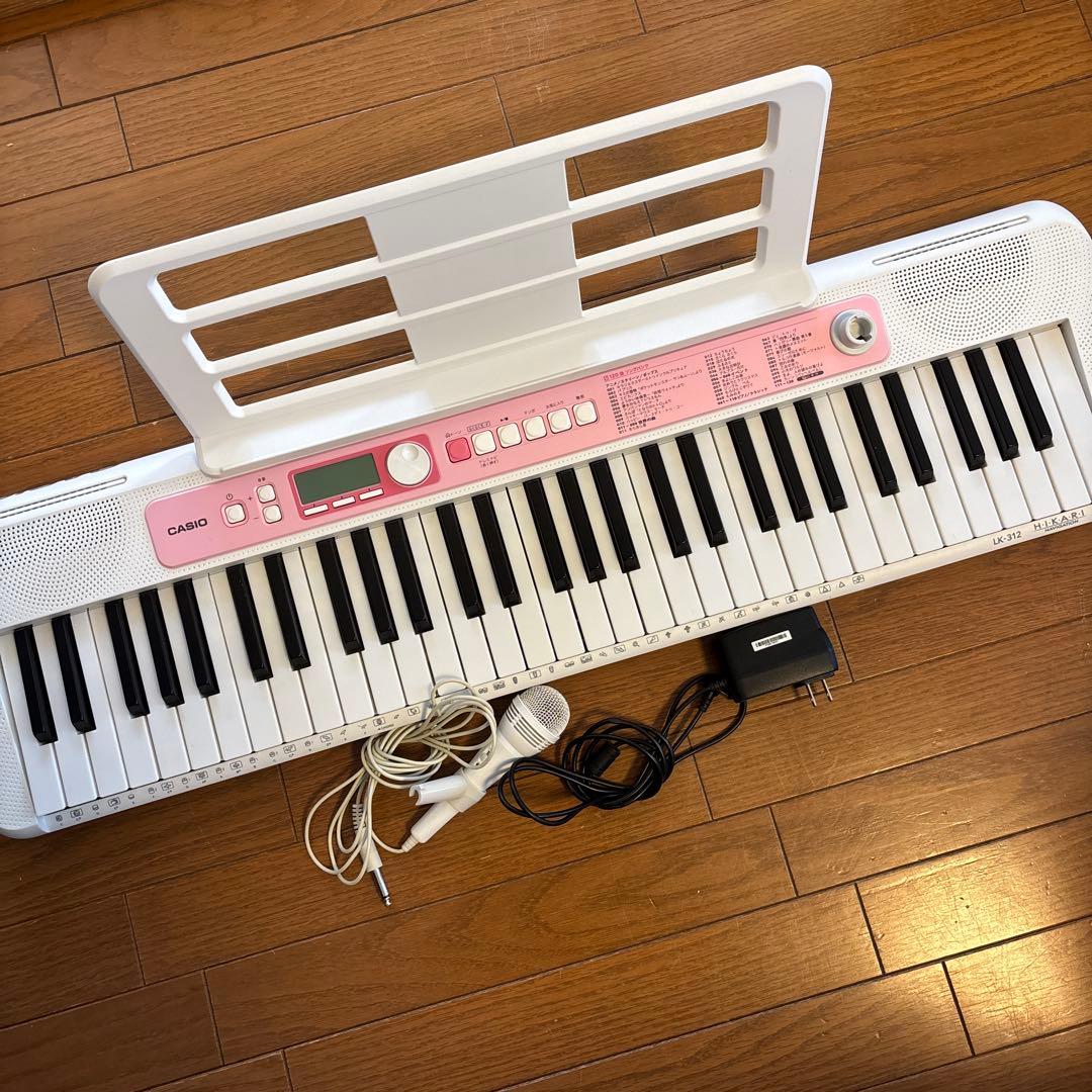 CASIO 61鍵キーボード ホワイト/ピンク