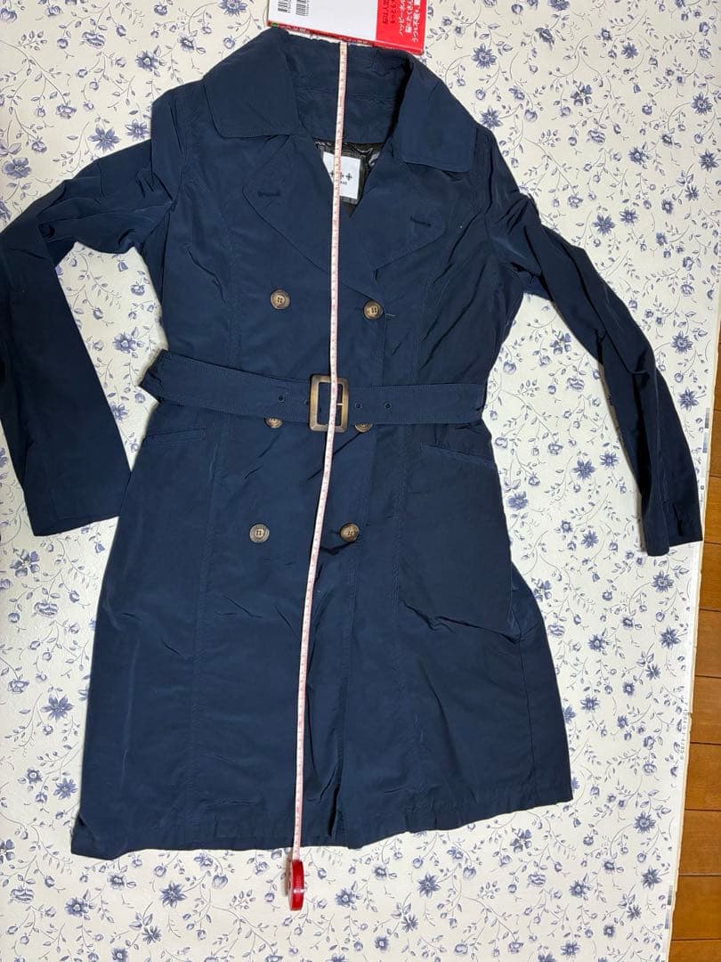TTRASタトラス　トレンチコート　インナーダウン付き　紺　美品　スタイリッシュ