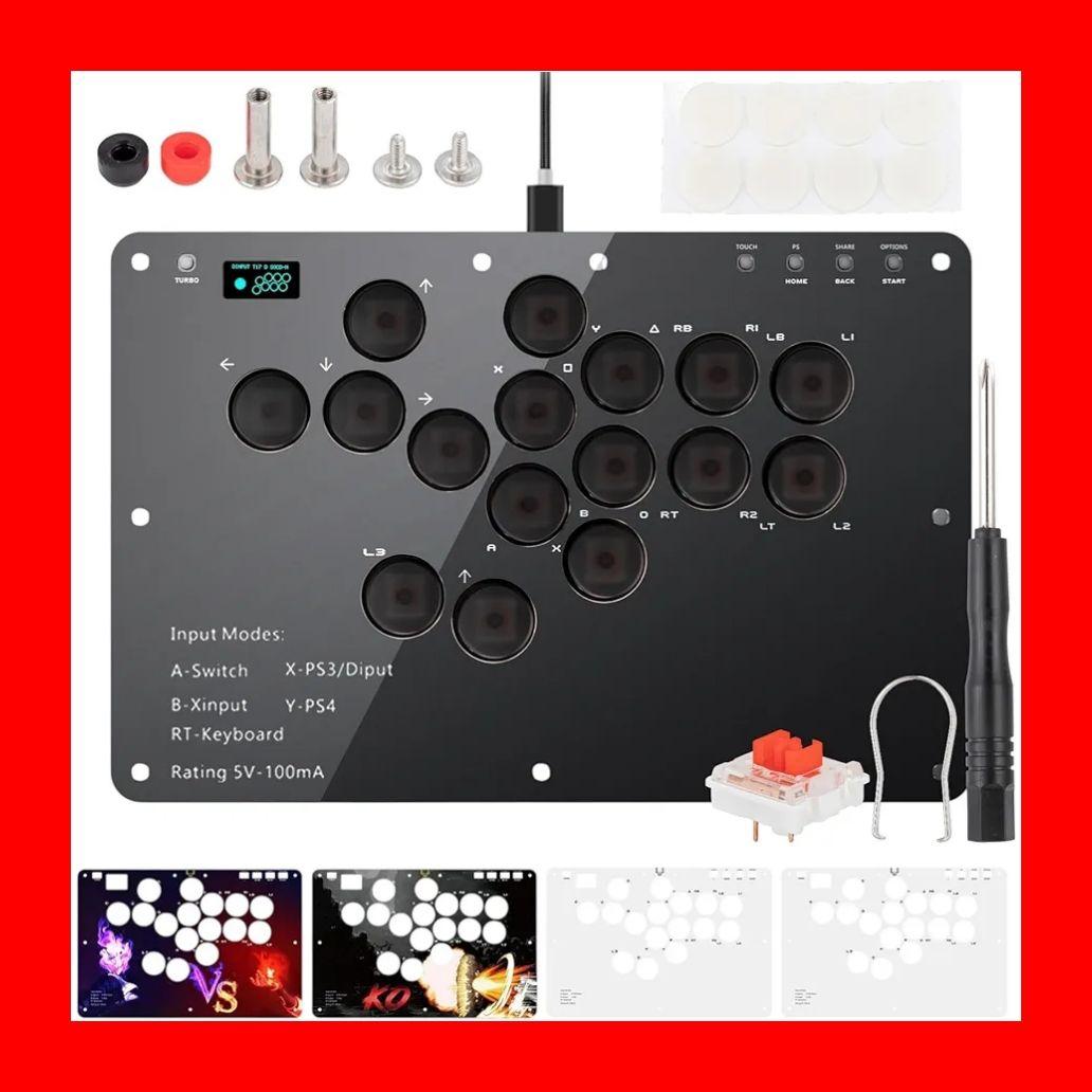 16ボタン アケコン レバーレス コントローラー 全機種対応 ワイドパネル