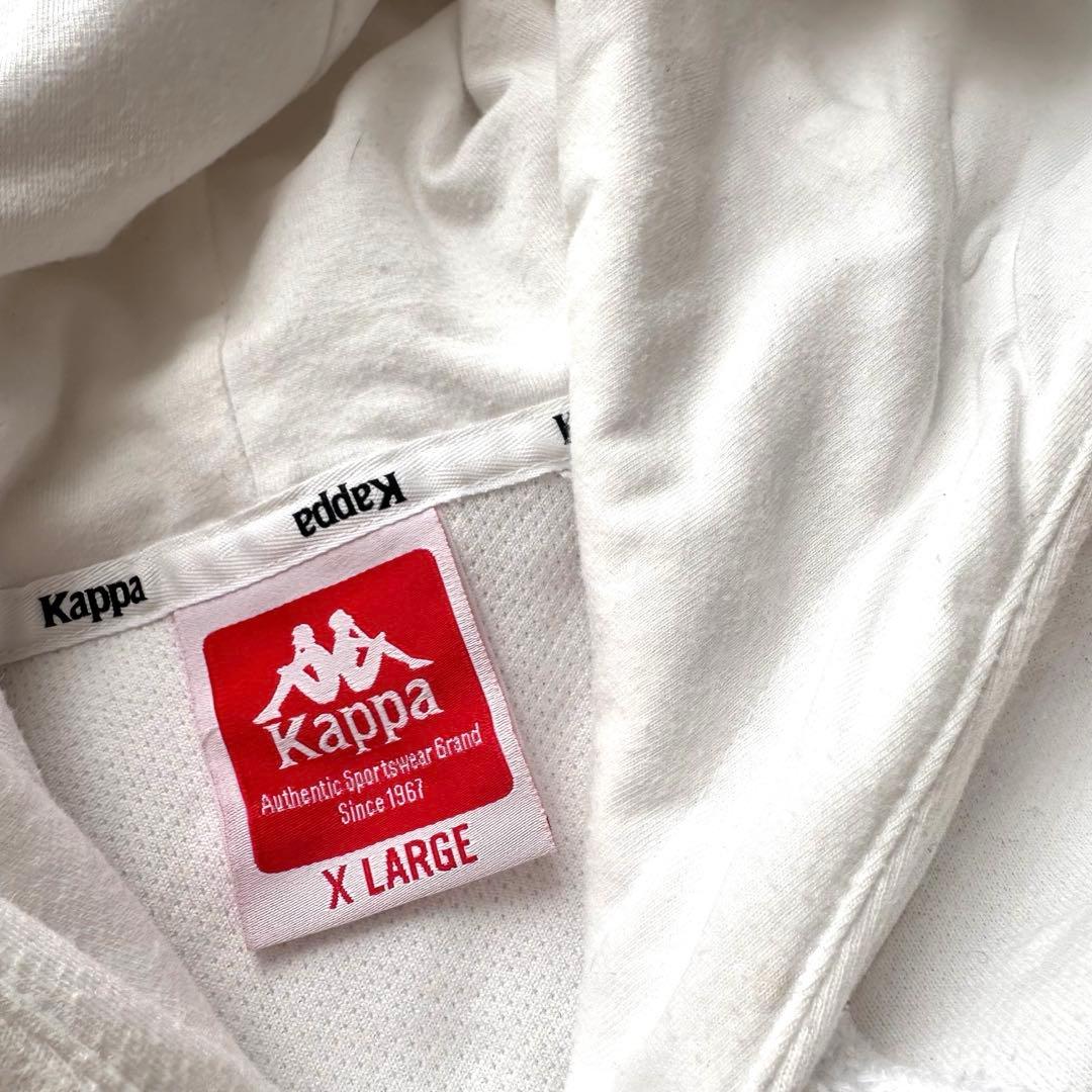 希少Kappa フーディ パンツセット 　 X LARGE　ホワイト　ビッグロゴ