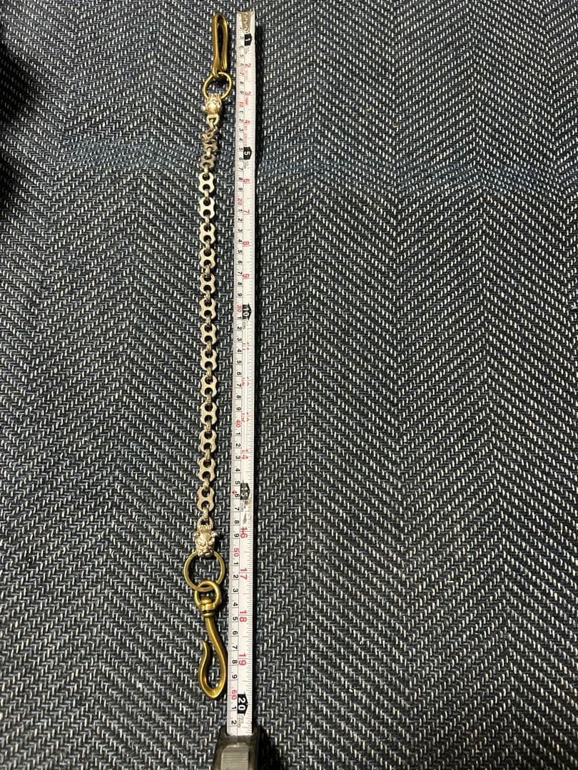 真鍮ブラス銀シルバー925コンビウォレットチェーン