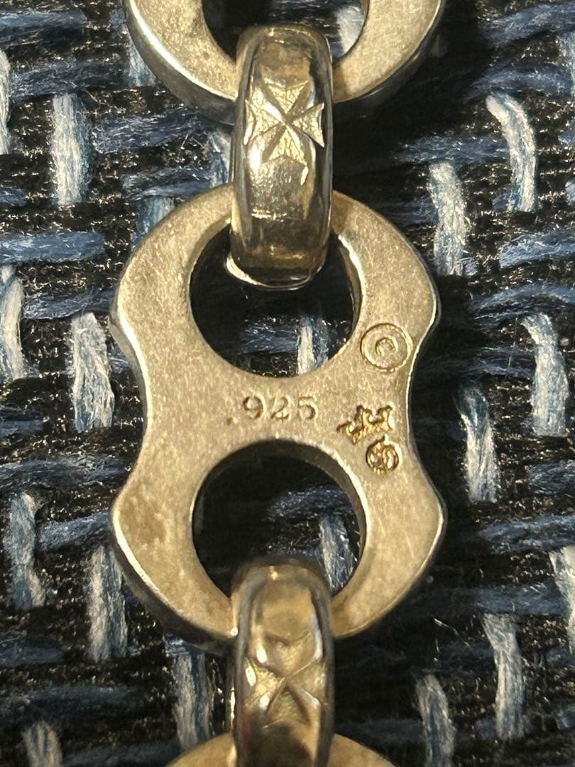 真鍮ブラス銀シルバー925コンビウォレットチェーン