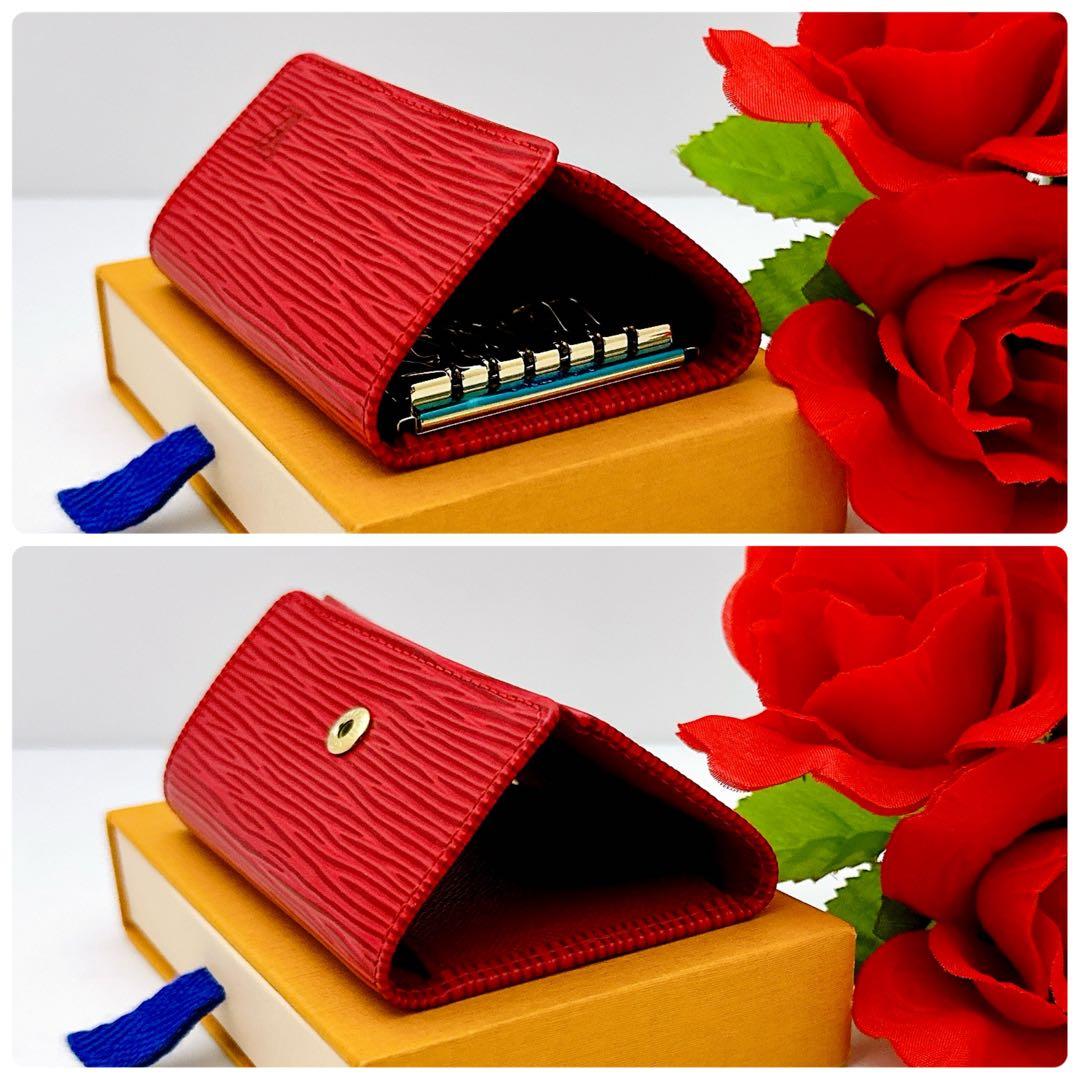 ルイヴィトン　エピ　キーケース　6連　ミュルティクレ　レッド　赤