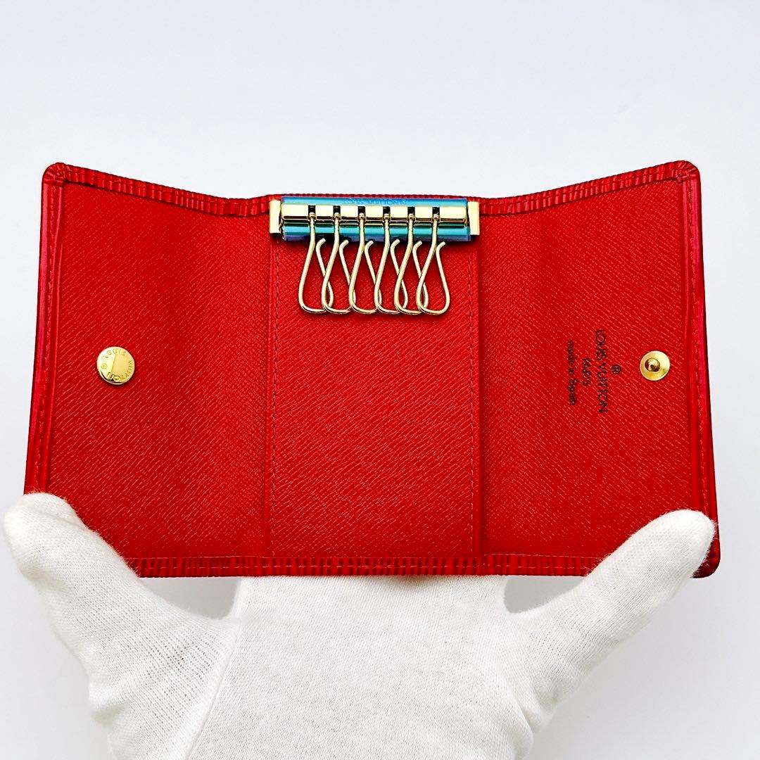 ルイヴィトン　エピ　キーケース　6連　ミュルティクレ　レッド　赤