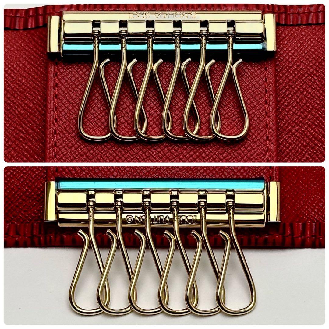 ルイヴィトン　エピ　キーケース　6連　ミュルティクレ　レッド　赤