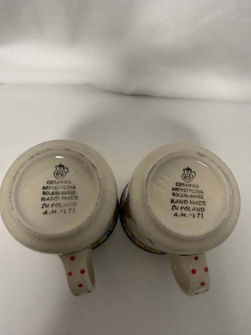 ポーリッシュポタリー　セラミカ　マグカップ　小鉢　4点セット