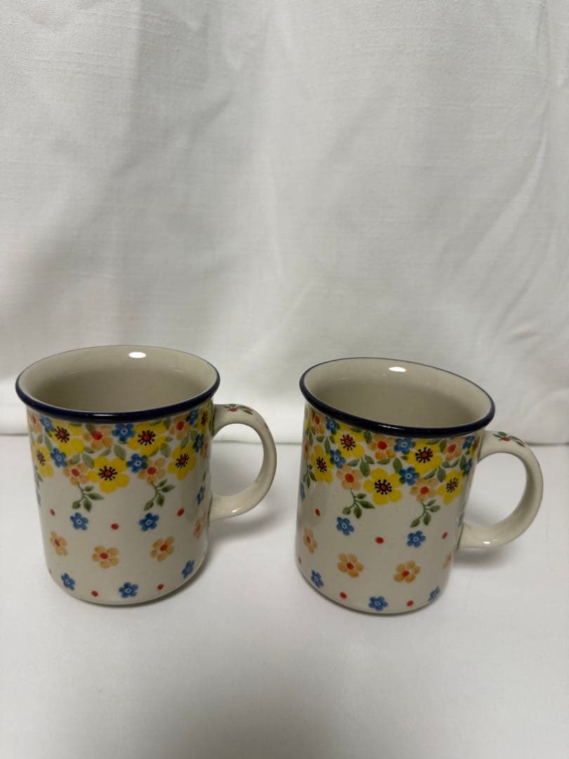 ポーリッシュポタリー　セラミカ　マグカップ　小鉢　4点セット