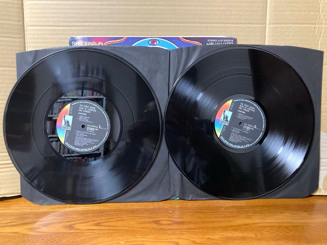 希少 国内盤 ホークウインド SPACE RITUAL レコード 2枚組 当時物