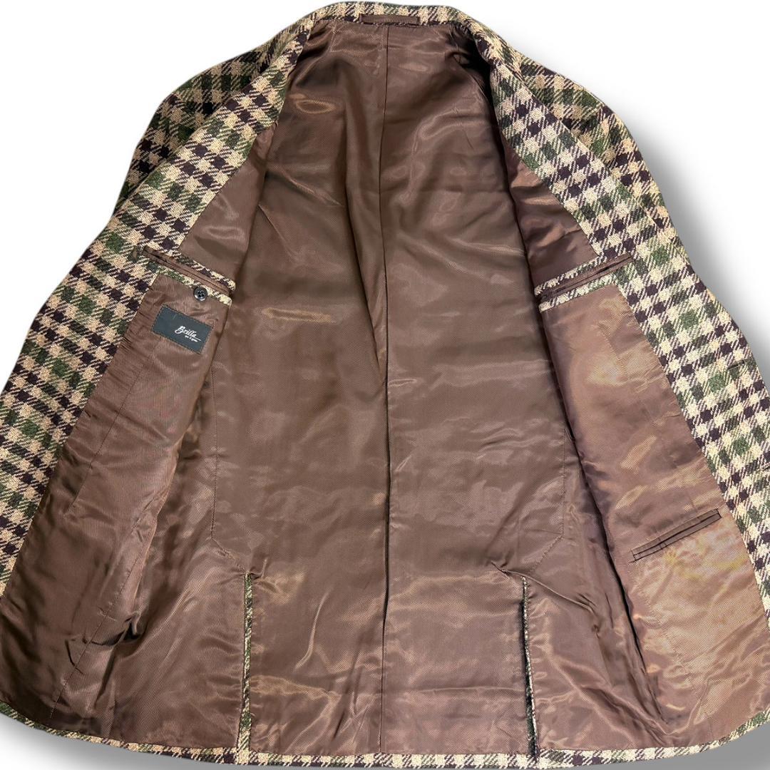 J5069新品ブリッラペルイルグストFERLAシェパードチェックツイードJKT