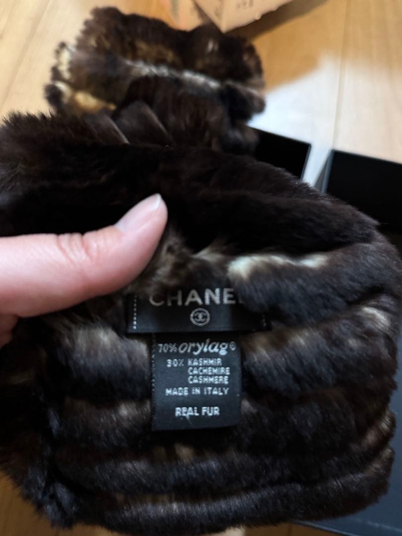 シャネルCHANEL ココマーク オリラグ マフラー