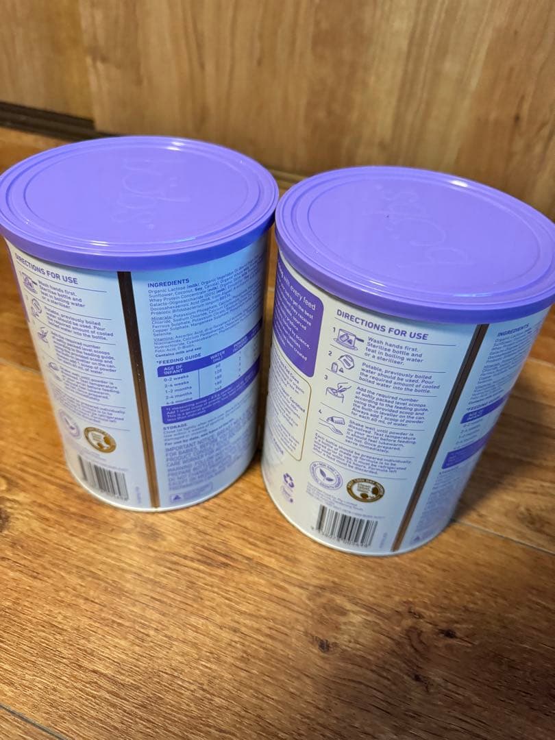 bubs オーガニックミルク 0-6ヶ月 2缶セット