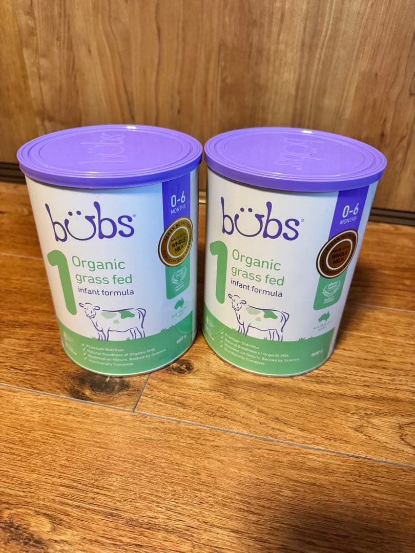 bubs オーガニックミルク 0-6ヶ月 2缶セット