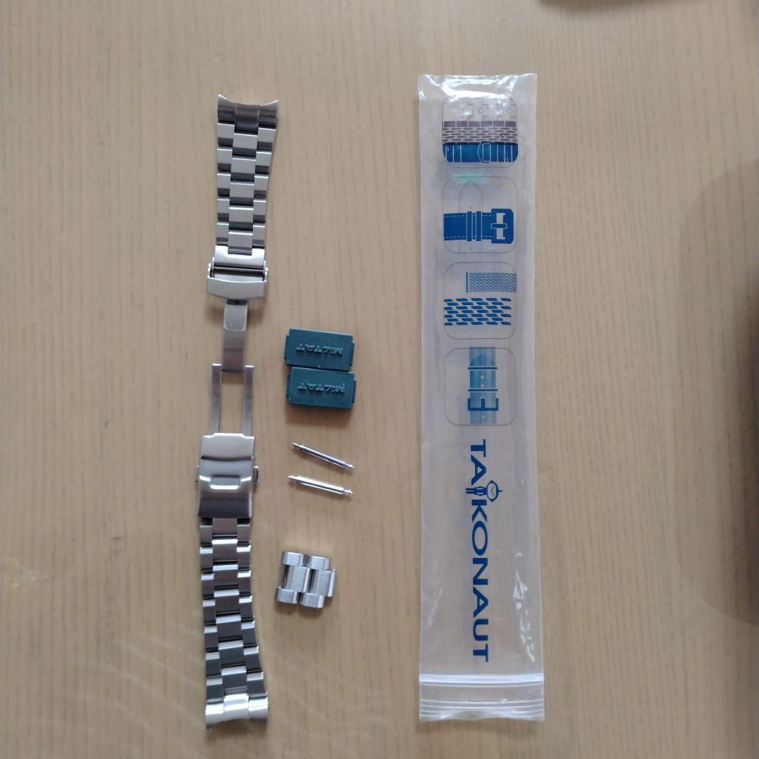 タイコノート MILTAT ステンレスブレス ヘクサッド オイスター 22mm