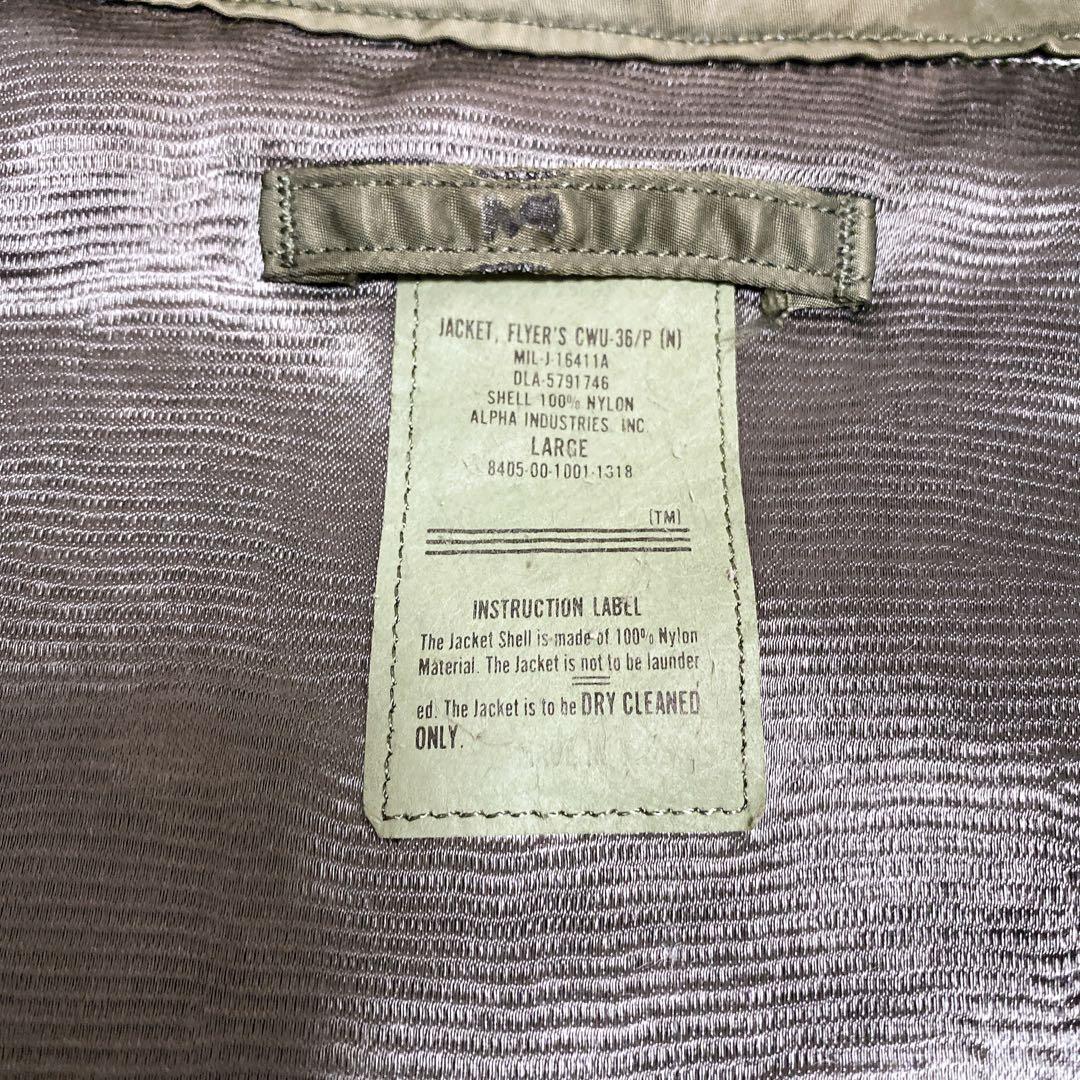 USA製　裏地シルバーALPHA CWU-36P フライトジャケット