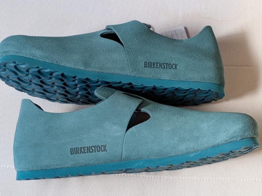 新品BIRKENSTOCK LONDONダークティール スエードレザーシューズ