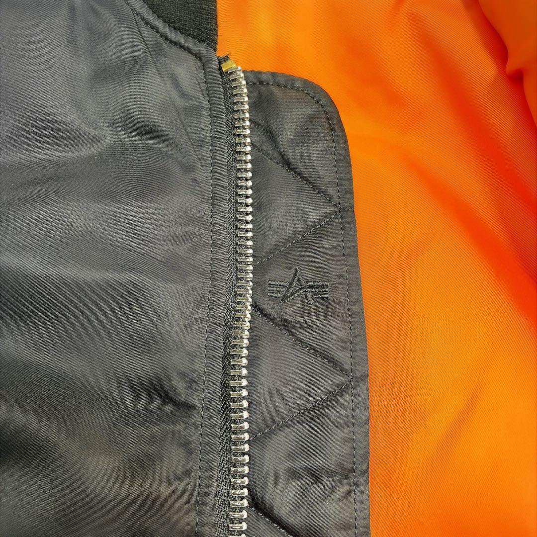 【美品】ALPHA アルファ MA-1 フライトジャケット サイズM ブラック